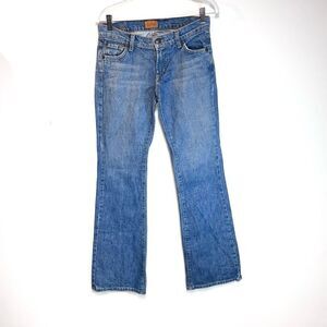 James Jeans Low Rise Flare Hexagonal Back Pockets Sz 27/33